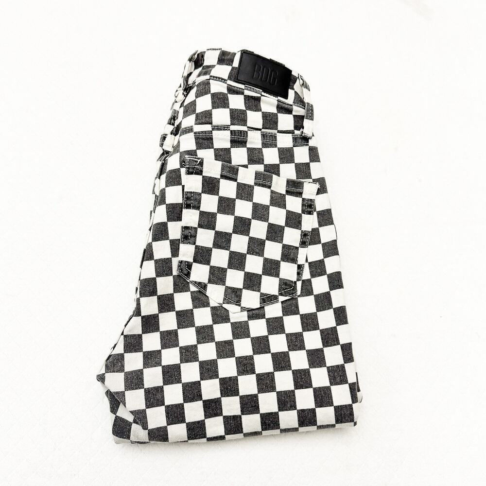 BDG Checkerboard Skinny Jeans in Black and White